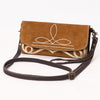 ADBGA686 American Darling Boot Stitched Suede Genuine Leather Small Cross body Bag