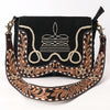 ADBGA687 American Darling Boot Stitched Suede Leather Hand Tooled Cross body Bag