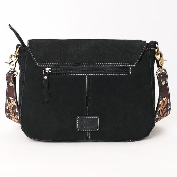 ADBGA687 American Darling Boot Stitched Suede Leather Hand Tooled Cross body Bag