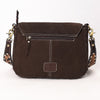 ADBGA687 American Darling Boot Stitched Suede Leather Hand Tooled Cross body Bag