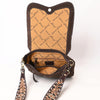 ADBGA687 American Darling Boot Stitched Suede Leather Hand Tooled Cross body Bag