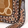 ADBGA687 American Darling Boot Stitched Suede Leather Hand Tooled Cross body Bag