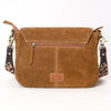 ADBGA687 American Darling Boot Stitched Suede Leather Hand Tooled Cross body Bag