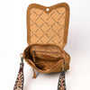 ADBGA687 American Darling Boot Stitched Suede Leather Hand Tooled Cross body Bag