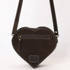 ADBGA688 American Darling Heart Shaped Black Suede Leather Canteen Bag