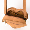 ADBGA688 American Darling Heart Shaped Black Suede Leather Canteen Bag