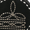ADBGA689 American Darling Heart Shaped Black Genuine Suede Leather Canteen Bag