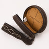ADBGA689 American Darling Heart Shaped Black Genuine Suede Leather Canteen Bag