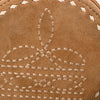 ADBGA689 American Darling Heart Shaped Black Genuine Suede Leather Canteen Bag