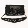 ADBGA692 Western Clutch Crossbody Bag with Cream Embroidery & Chain Strap