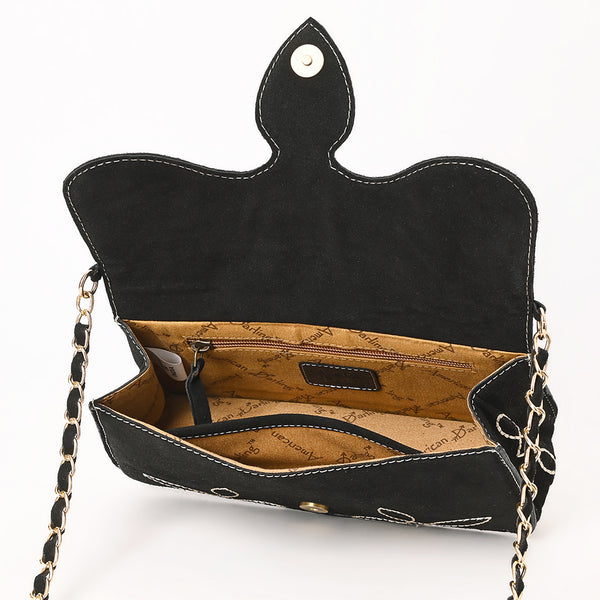 ADBGA692 American Darling Boot Stitched Genuine Suede Leather Small Cross body Bag