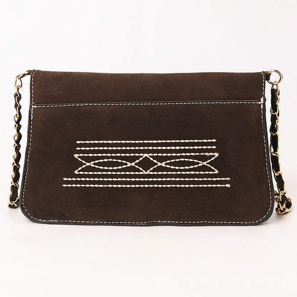 ADBGA692 American Darling Boot Stitched Genuine Suede Leather Small Cross body Bag