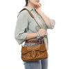 ADBGA692 American Darling Boot Stitched Genuine Suede Leather Small Cross body Bag