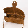 ADBGA692 American Darling Boot Stitched Genuine Suede Leather Small Cross body Bag