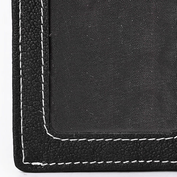 ADCCM108A Black Leather Vertical ID Card Holder - Sleek & Functional