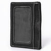 ADCCM108A Black Leather Vertical ID Card Holder - Sleek & Functional
