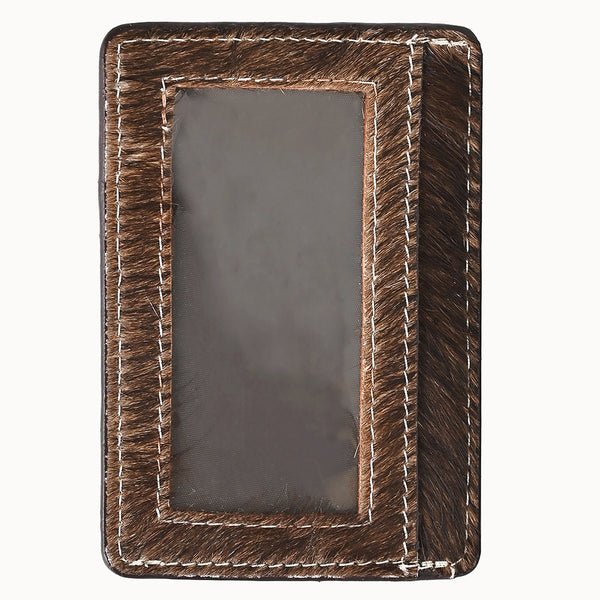 ADCCM109 Hair-On Cowhide Vertical ID Card Holder - Western Style