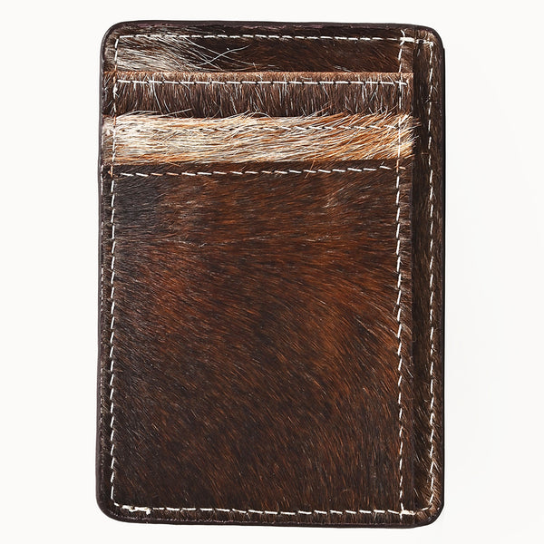 ADCCM109 Hair-On Cowhide Vertical ID Card Holder - Western Style