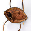 ADBGM526 Two-Tone Cowhide & Tooled Leather Tote - Western Handbag with Braided Trim