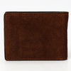 ADBGM529 Genuine suede Western Bifold Wallet - Embroidered Leather Mens Cowboy Wallet