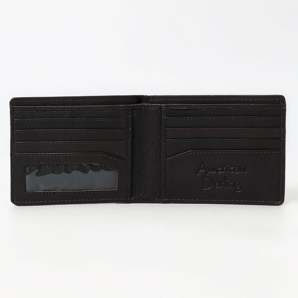 ADBGM529 Genuine suede Western Bifold Wallet - Embroidered Leather Mens Cowboy Wallet