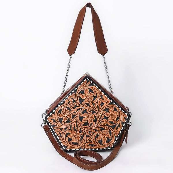 ADBGA701 American Darling Hand Tooled Hair-On Cowhide Genuine Leather Cross body Bag