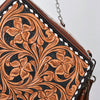 ADBGA701 American Darling Hand Tooled Hair-On Cowhide Genuine Leather Cross body Bag