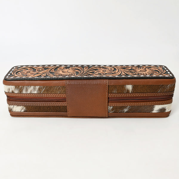ADBGA706 American Darling Hand Tooled Floral Carved Cowhide Hair Accessories Bag