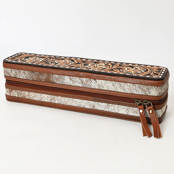 ADBGA706 American Darling Hand Tooled Floral Carved Cowhide Hair Accessories Bag