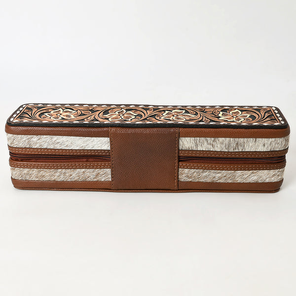 ADBGA706 American Darling Hand Tooled Floral Carved Cowhide Hair Accessories Bag