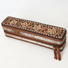 ADBGA706 American Darling Hand Tooled Floral Carved Cowhide Hair Accessories Bag
