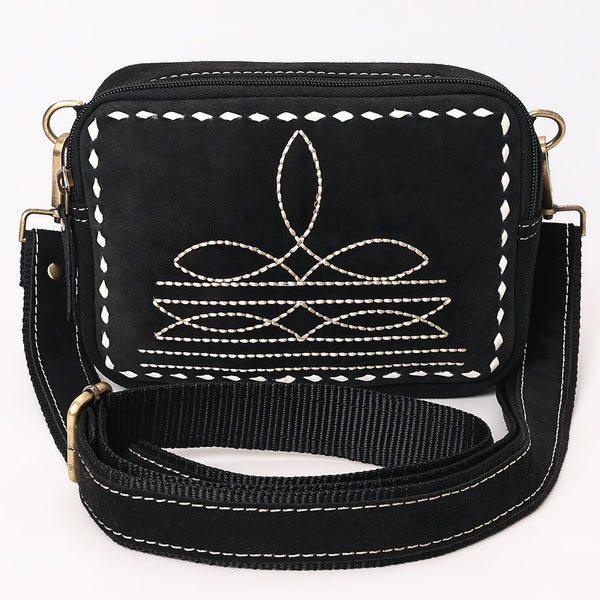 ADBGA710 American Darling Buck Stitched Genuine Suede Leather Western Camera Bag