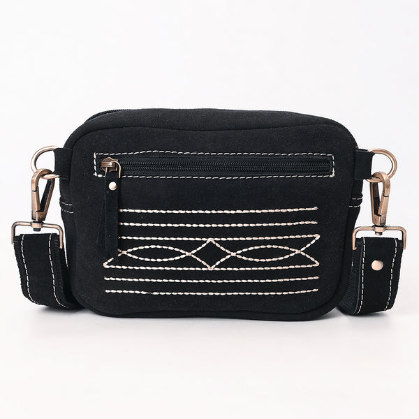 ADBGA710 American Darling Buck Stitched Genuine Suede Leather Western Camera Bag