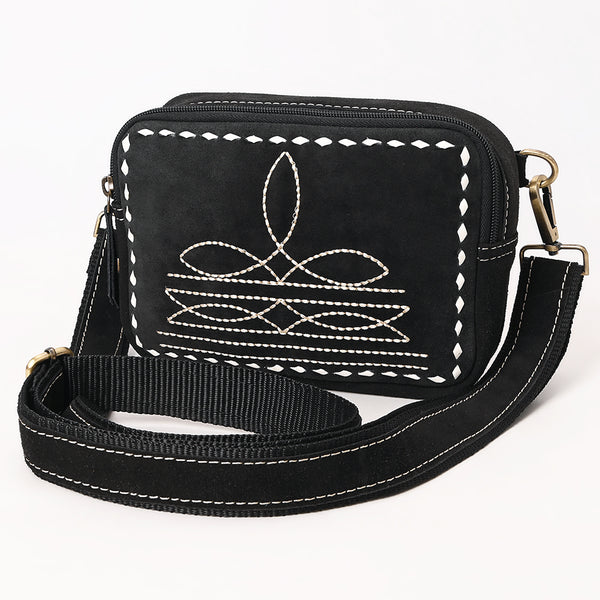 ADBGA710 American Darling Buck Stitched Genuine Suede Leather Western Camera Bag