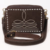 ADBGA710 American Darling Buck Stitched Genuine Suede Leather Western Camera Bag