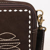 ADBGA710 American Darling Buck Stitched Genuine Suede Leather Western Camera Bag