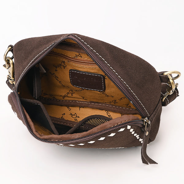 ADBGA710 American Darling Buck Stitched Genuine Suede Leather Western Camera Bag