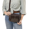 ADBGA710 American Darling Buck Stitched Genuine Suede Leather Western Camera Bag