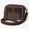 ADBGA710 American Darling Buck Stitched Genuine Suede Leather Western Camera Bag