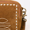 ADBGA710 American Darling Buck Stitched Genuine Suede Leather Western Camera Bag