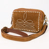ADBGA710 American Darling Buck Stitched Genuine Suede Leather Western Camera Bag