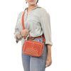 ADBGA710 American Darling Buck Stitched Genuine Suede Leather Western Camera Bag