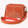 ADBGA710 American Darling Buck Stitched Genuine Suede Leather Western Camera Bag