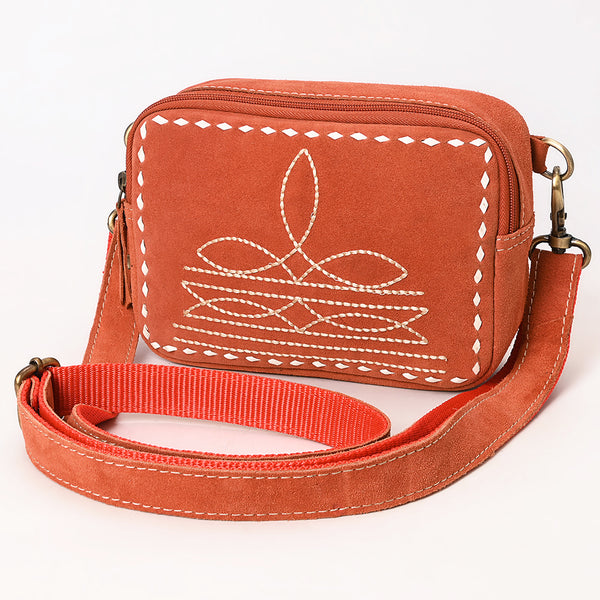 ADBGA710 American Darling Buck Stitched Genuine Suede Leather Western Camera Bag