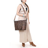 ADBG1519 American Darling Western Genuine Leather Tote Bag with Hand-Tooled Detailing | Premium Everyday Carry