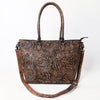 ADBG1519 American Darling Western Genuine Leather Tote Bag with Hand-Tooled Detailing | Premium Everyday Carry