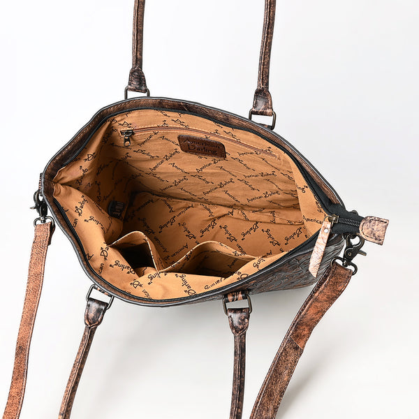ADBG1519 American Darling Western Genuine Leather Tote Bag with Hand-Tooled Detailing | Premium Everyday Carry