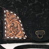 ADBG1641 American Darling Western Leather Small Cross Body Bag with Damascus Hand-Tooled Floral Accents