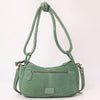 ADBGA645 Genuine suede Western Crossbody Bag with Contrast Stitching & Dual Strap Design