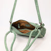 ADBGA645 Genuine suede Western Crossbody Bag with Contrast Stitching & Dual Strap Design